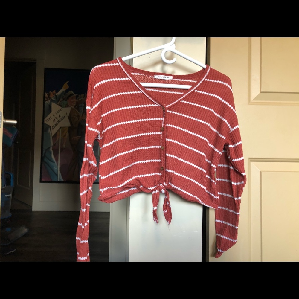 Cropped Striped Sweater